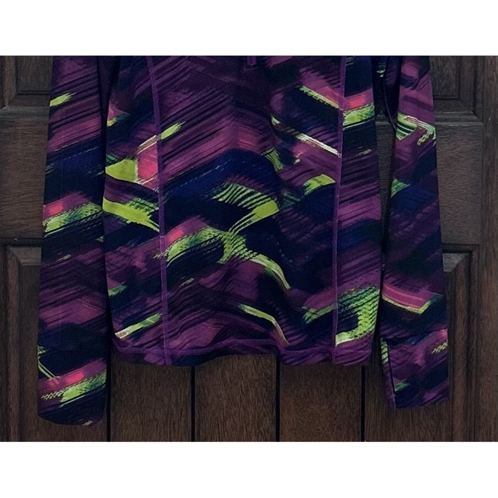 XERSION Women's Jacket Activewear Medium 1/4 Zip Thumbholes Multicolor EUC - Picture 3 of 7